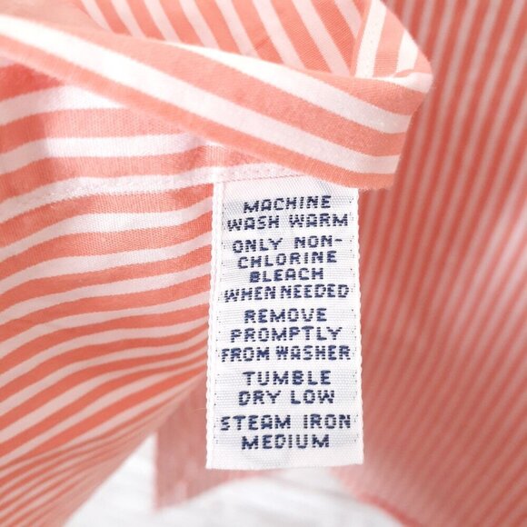 Ralph Lauren Mens Button Down Shirt 15 1/2 Medium Classic Fit Orange Stripe 746 - Picture 5 of 5